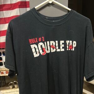 Gildan Black Short Sleeve Tee with Double Tap Design